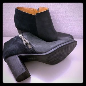 WOMEN'S BLACK ANKLE BOOTIES - Black Ankle Booties- SIZE 8